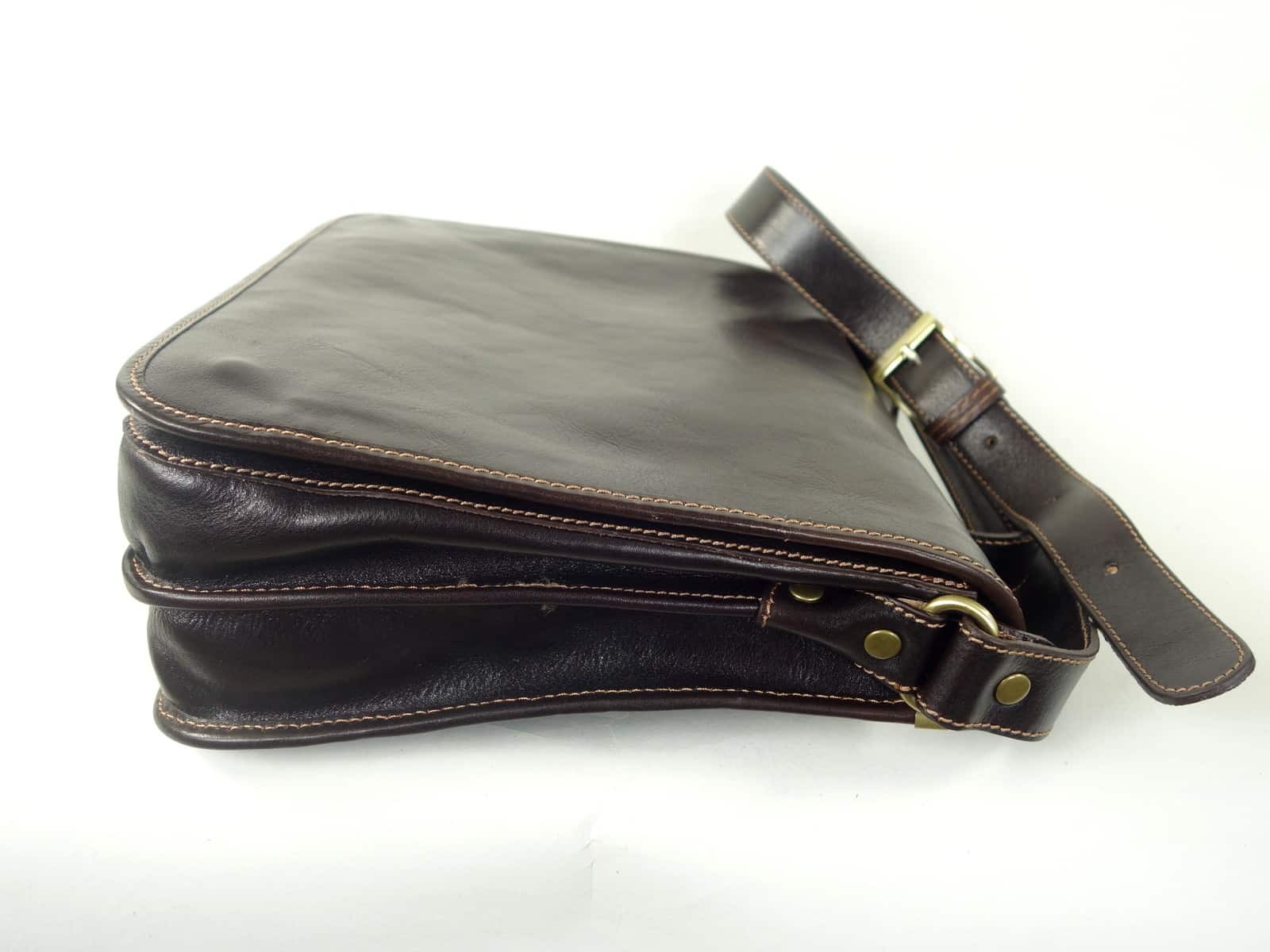Collection Esprit Cuir Modena besace cuir brun messenger