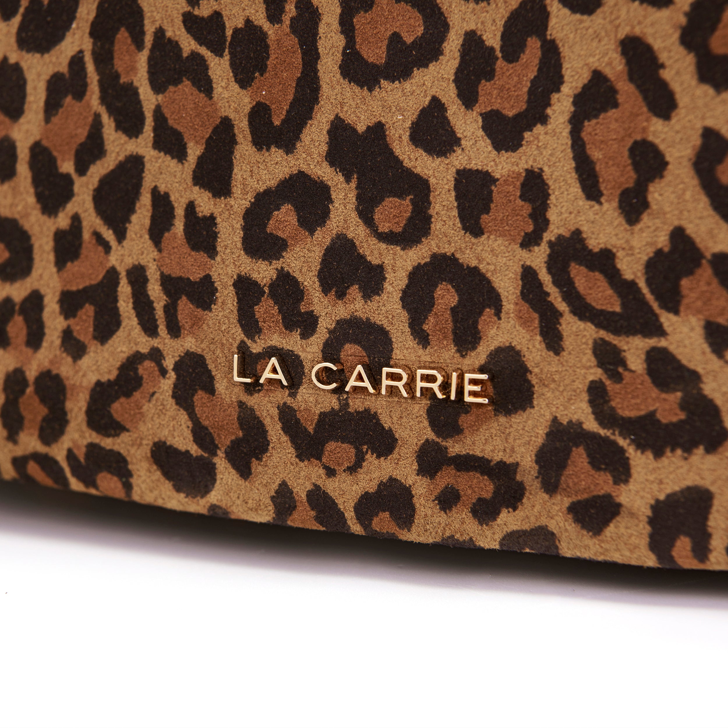 La Carrie Isabel Lio sac bandoulière marron animalier suède