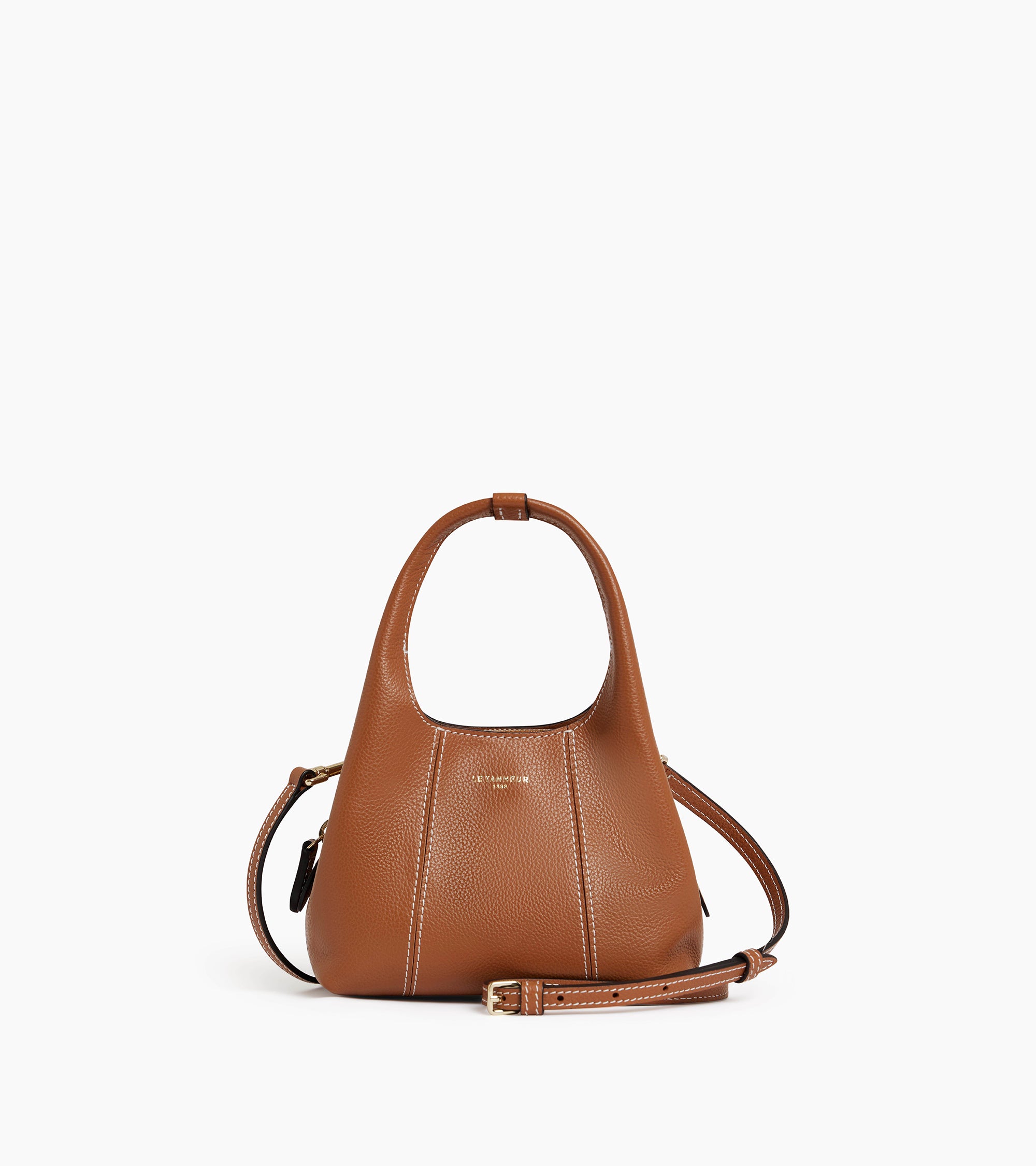 Le Tanneur Juliette mini sac cuir grainé Brown Tan