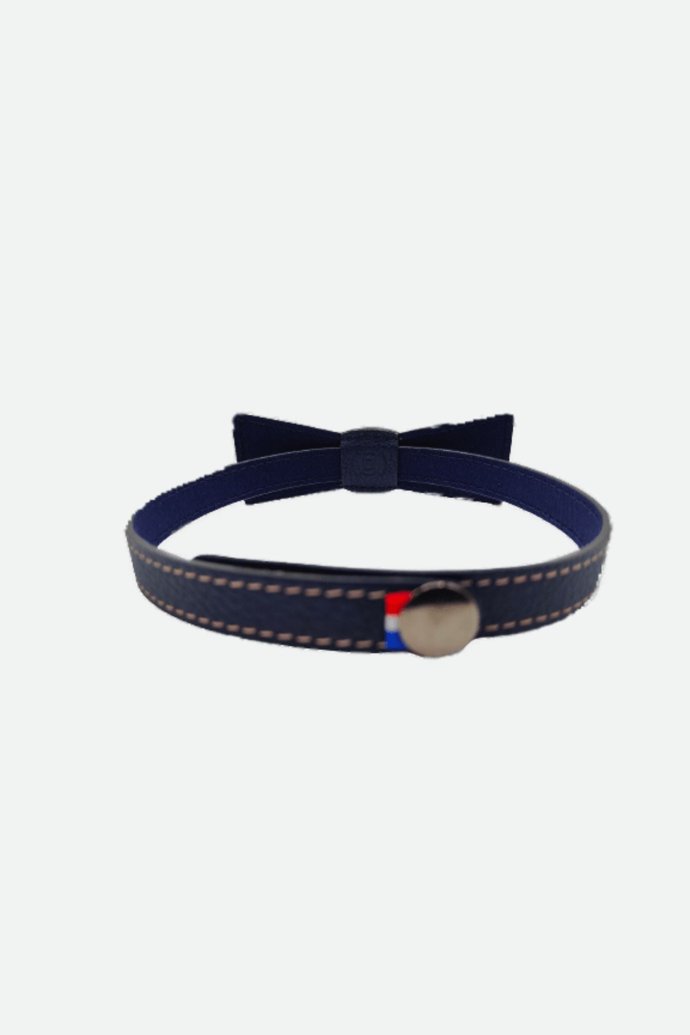 Nodie's Léo Paul nœud papillon cuir marine grainé