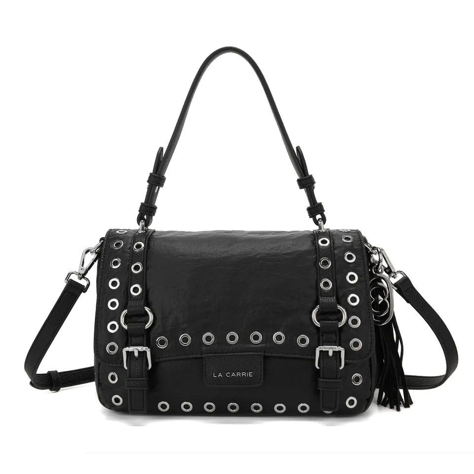 La Carrie Atena Wrinkled cabas noir 30x18 cm nylon
