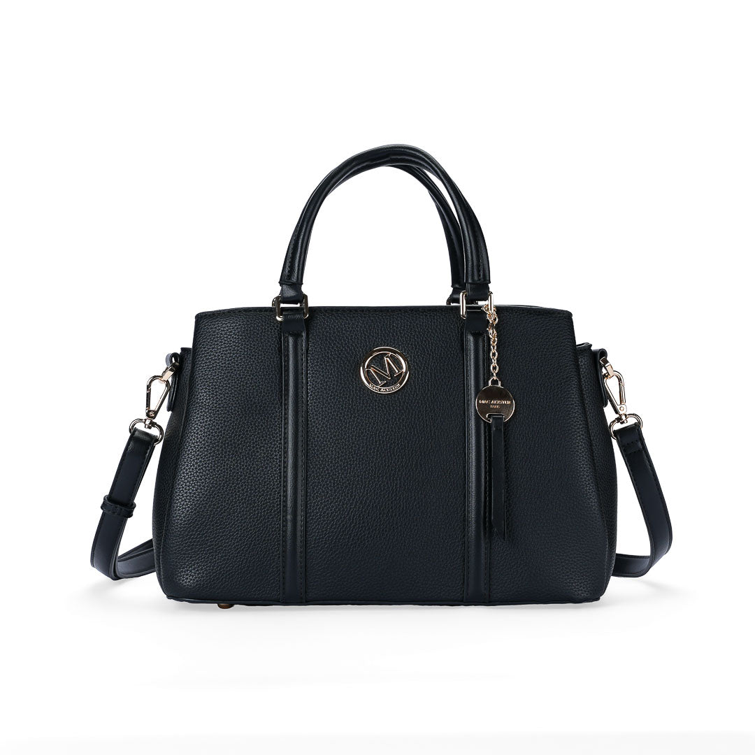 Mac Alyster Alto Sac à Main Noir Grainé 31 cm