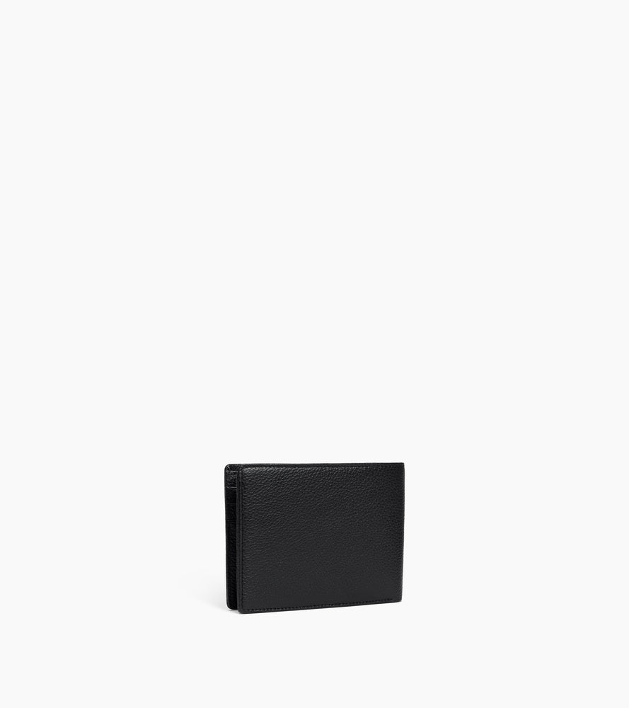 Le Tanneur Emile portefeuille cuir grainé zippé Black
