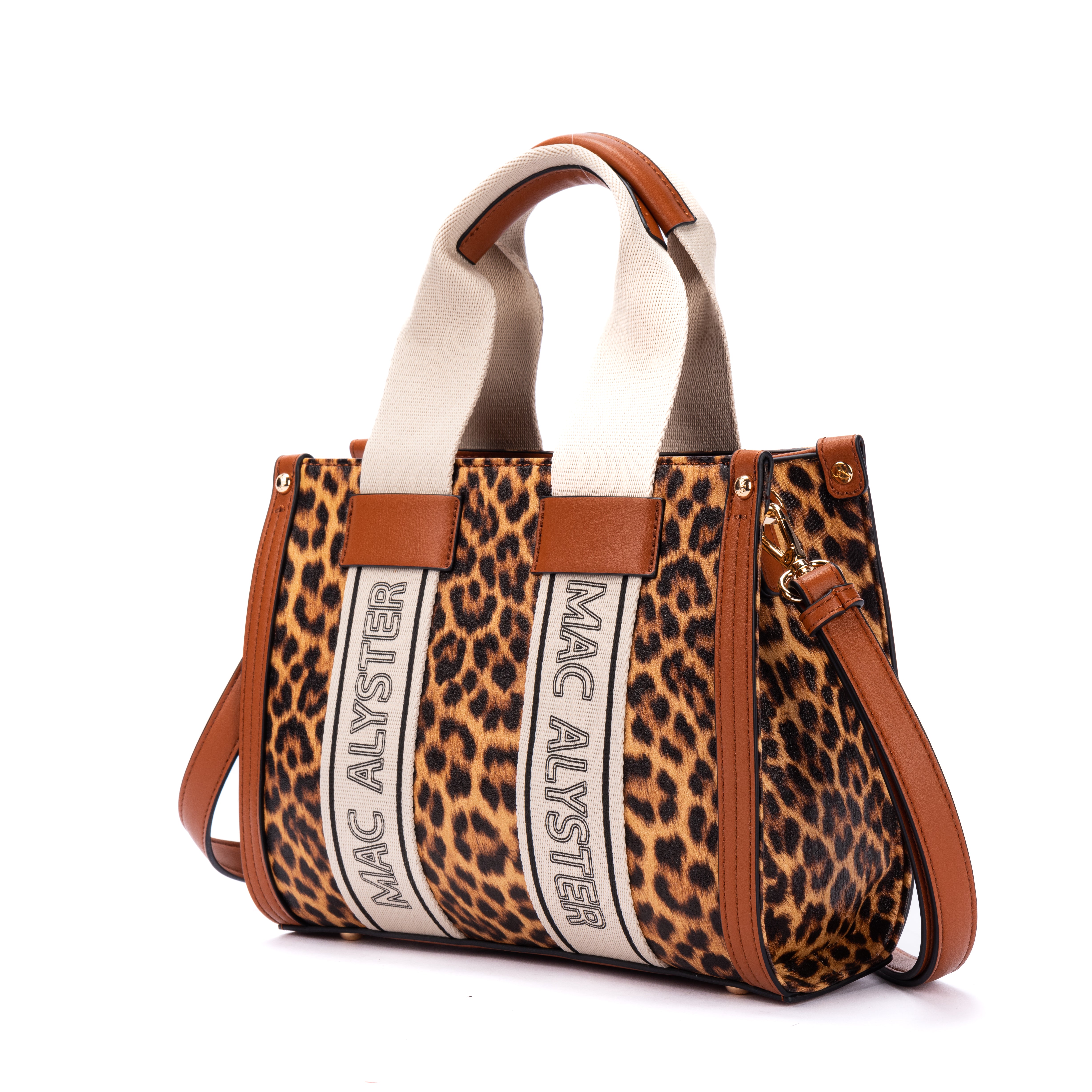 MAC ALYSTER Capsule Clover Petit sac cabas Léopard toile