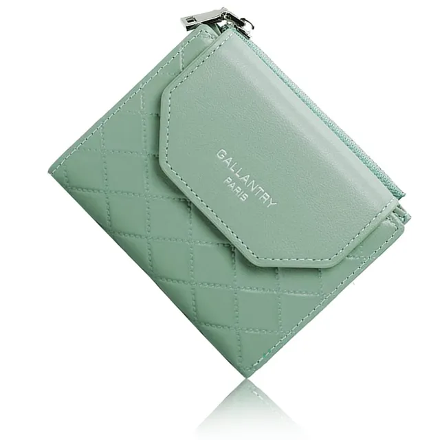 Gallantry Accessoires portefeuille matelassé vert d'eau 12 cm