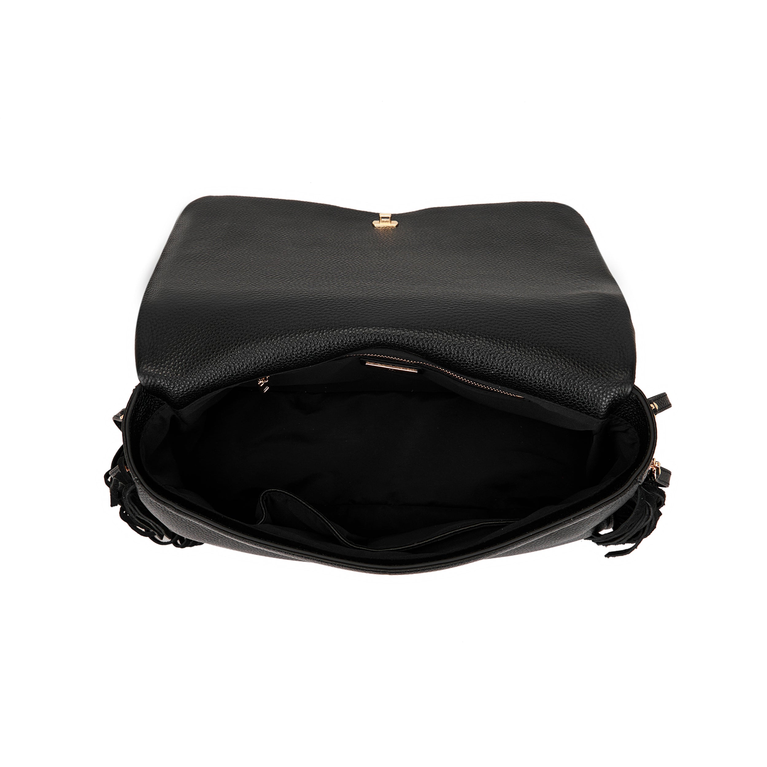 La Carrie Isabel sac à épaule noir cuir 35x29 cm