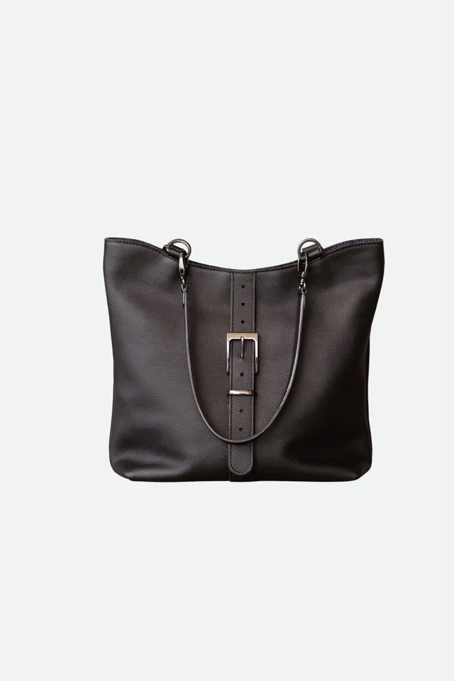 Nodie's Billy sac cabas cuir noir grainé grand format