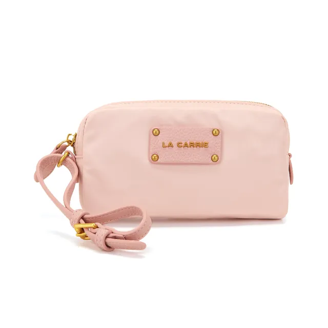 La Carrie In&Out pochette nylon rose 18x4x10 cm zip