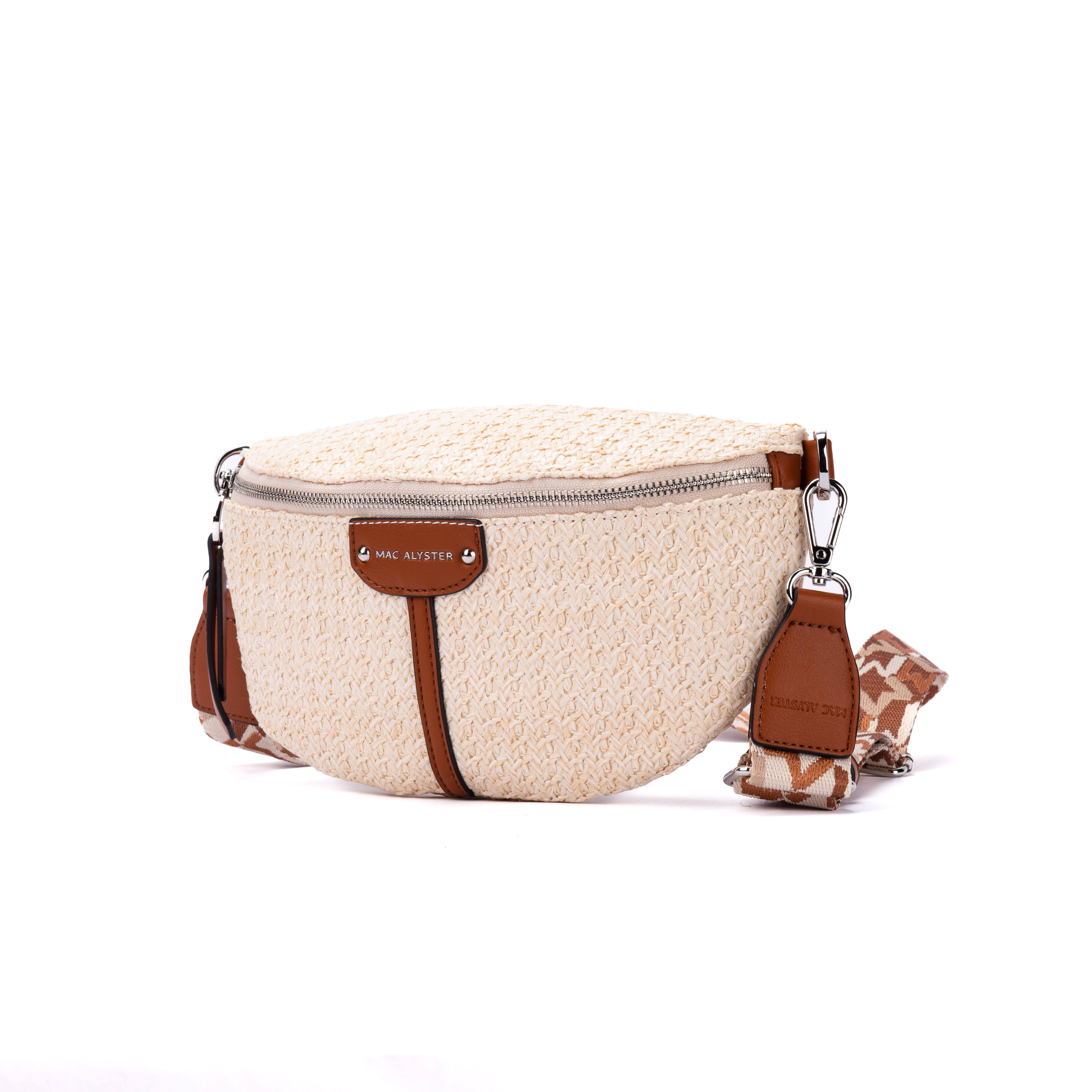 MAC ALYSTER Capsule sac banane noir paille