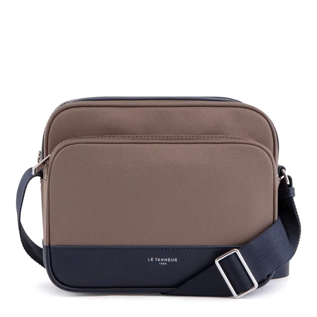 Le Tanneur Gaspard sac bandoulière toile cuir 23 cm