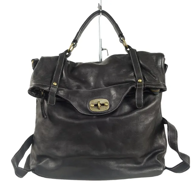Collection Esprit Cuir Basile sac à dos cuir noir vintage