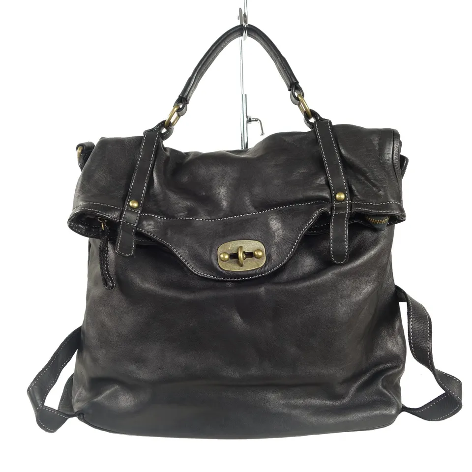 Collection Esprit Cuir Basile sac à dos cuir noir vintage