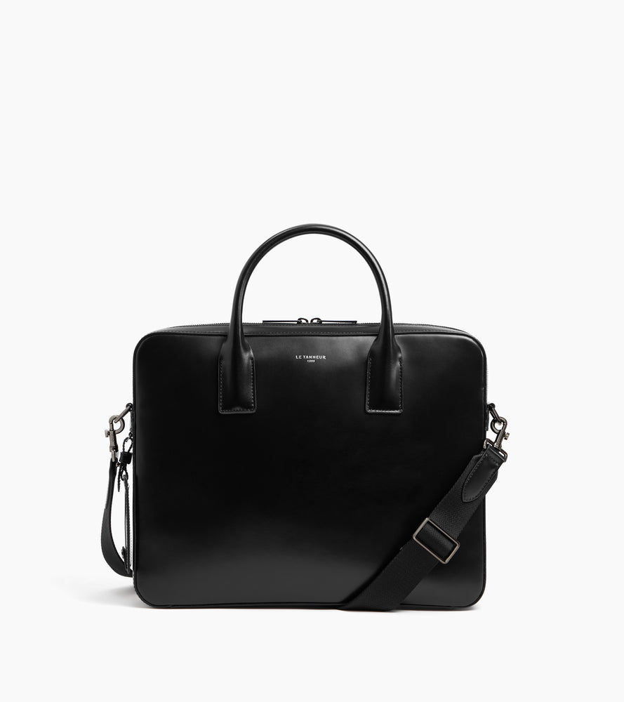Le Tanneur Emile porte-documents cuir noir 14" slim business