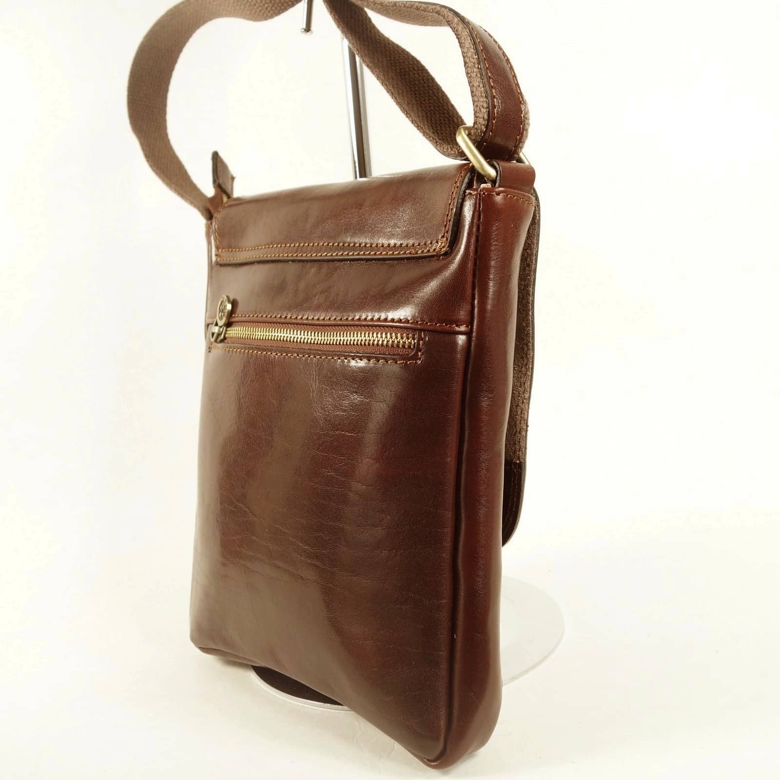 Collection Esprit Cuir MILAN sac bandoulière marron cuir