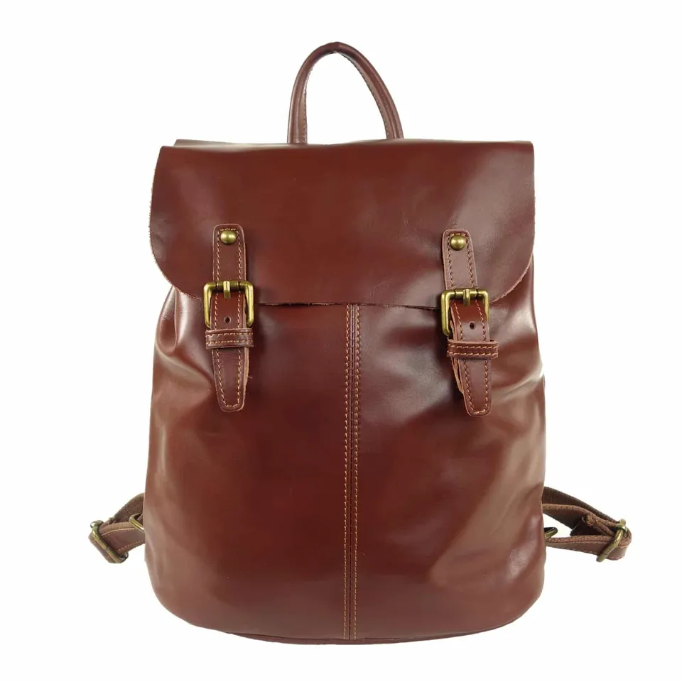 Collection Esprit Cuir Summer sac à dos marron cuir lisse femme