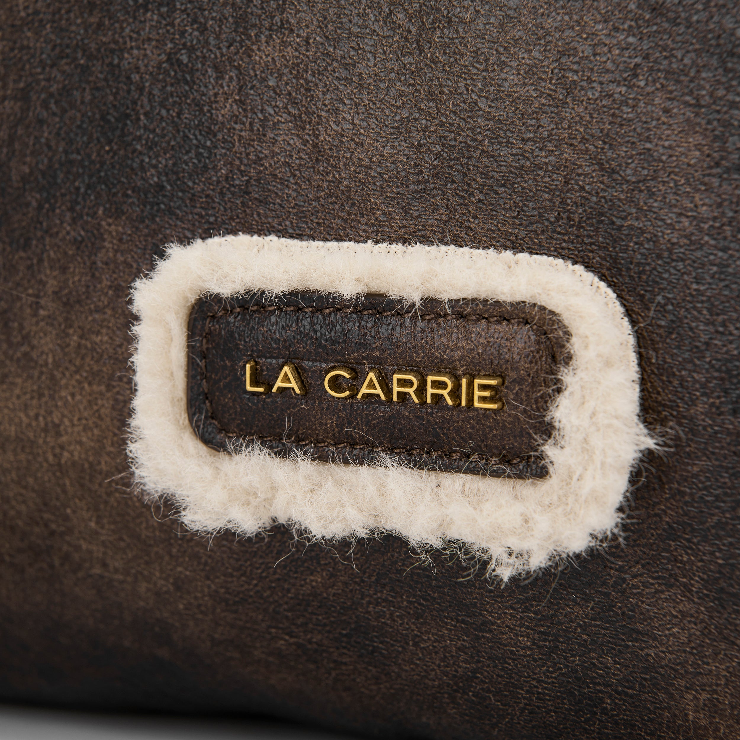 La Carrie Warmtouch sac bandoulière marron ivoire 31 cm