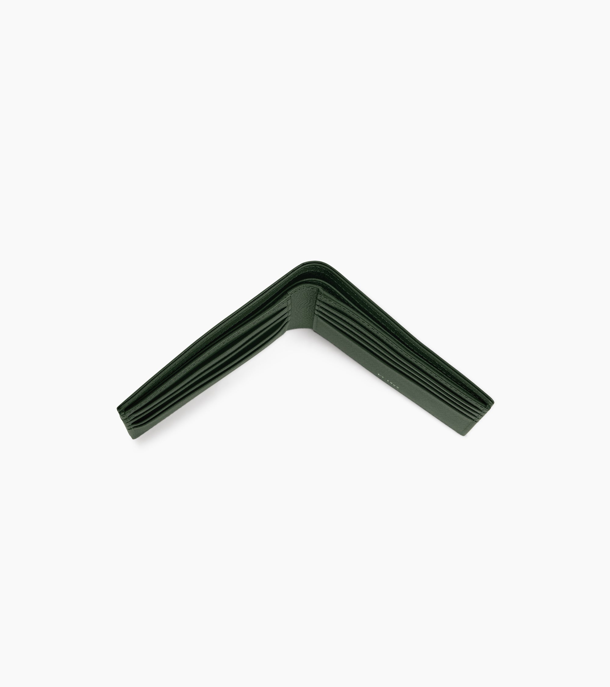 Le Tanneur Lucien porte-cartes cuir grainé vert malachite