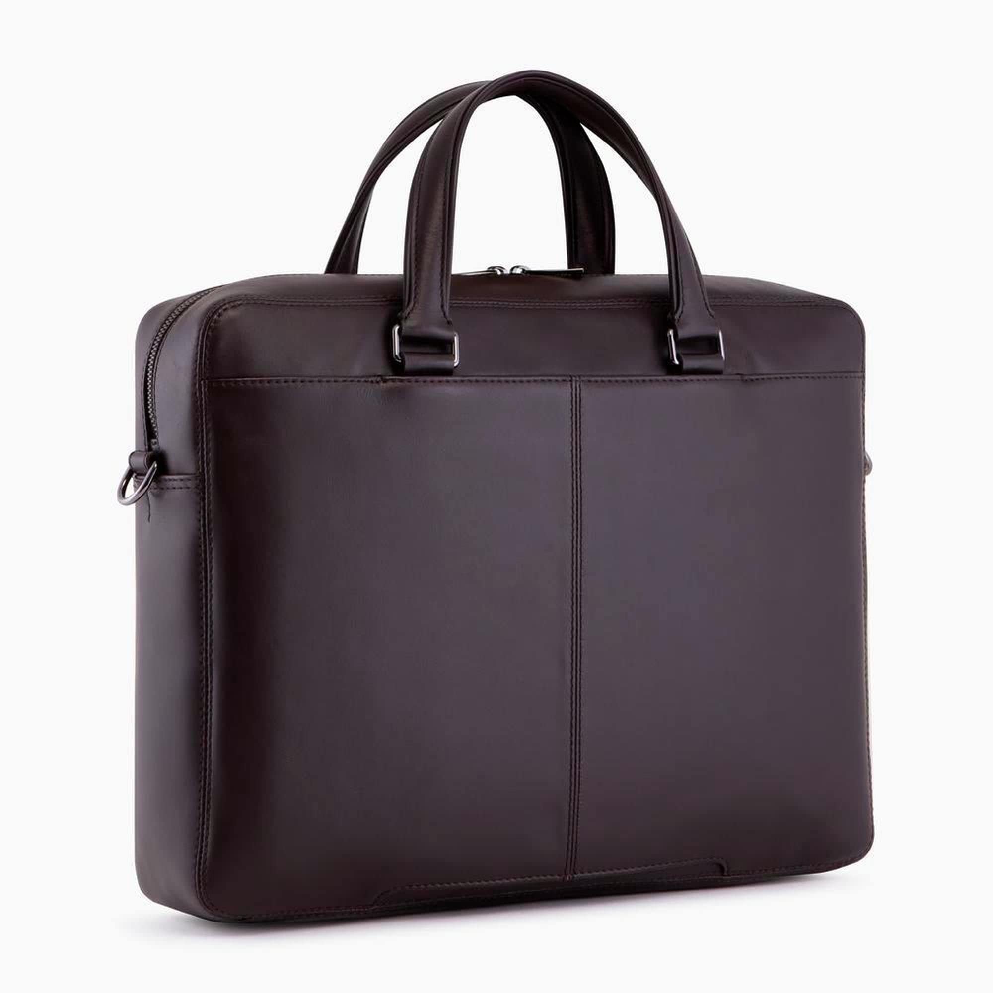 Le Tanneur Martin Porte-documents cuir lisse 14" 38x29 cm