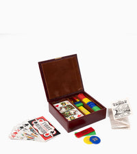 Le Tanneur étui jeu de cartes cuir petit format doré
