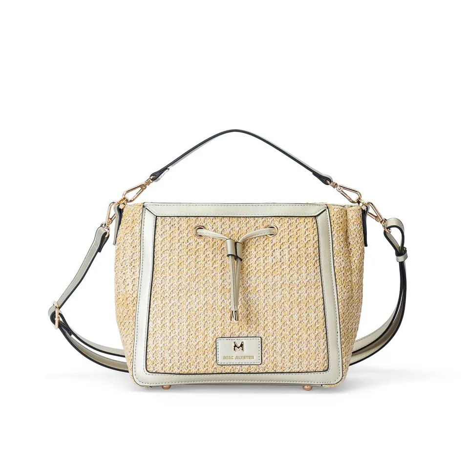 MAC ALYSTER Venise sac trotteur Doré raphia 24,5 cm