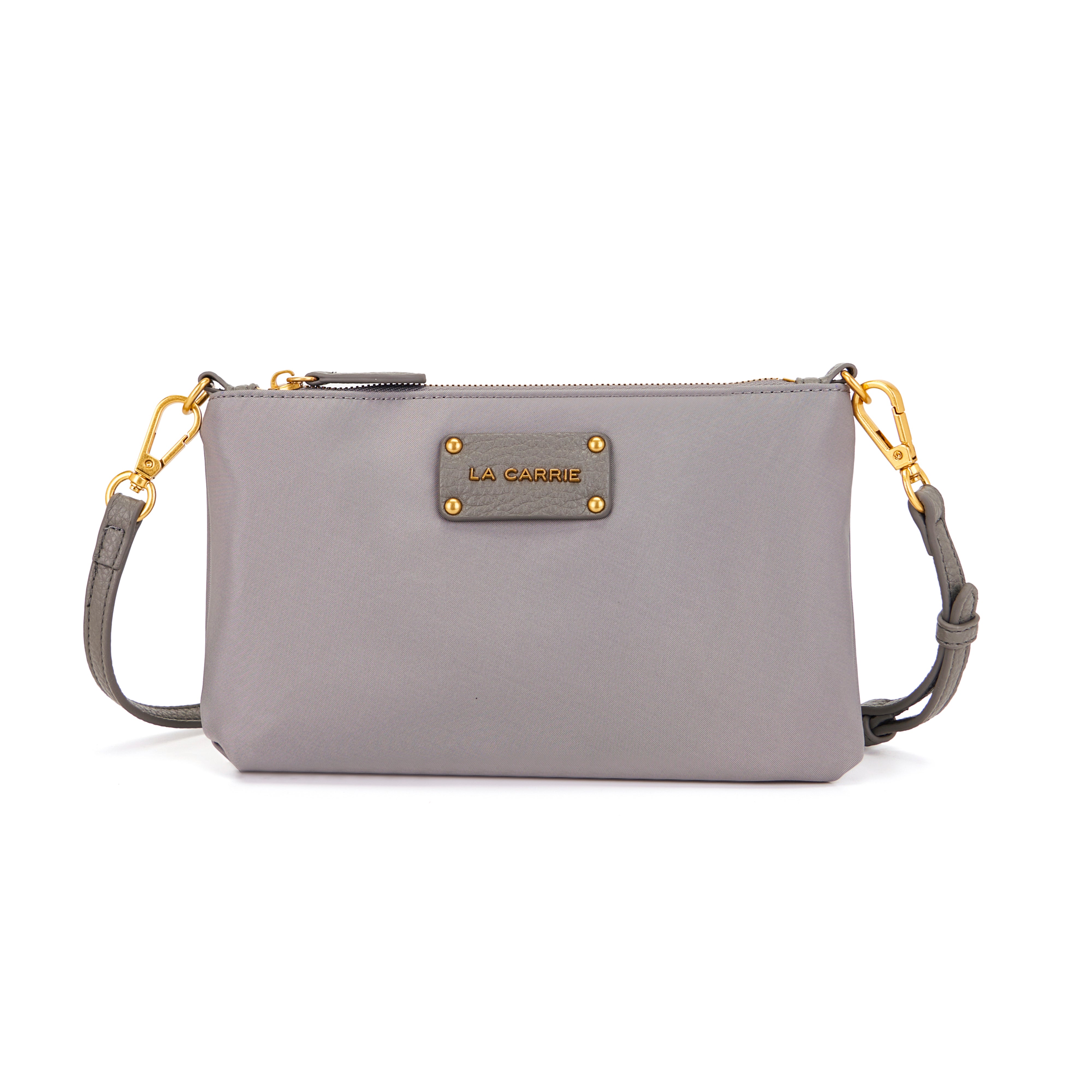 La Carrie In&Out pochette beige nylon 24 cm