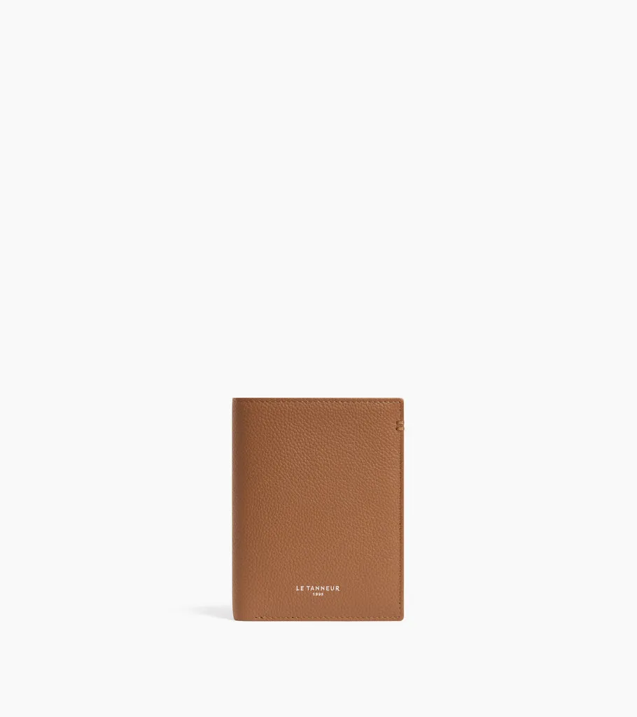 Le Tanneur Lucien portefeuille cuir grainé vertical zip