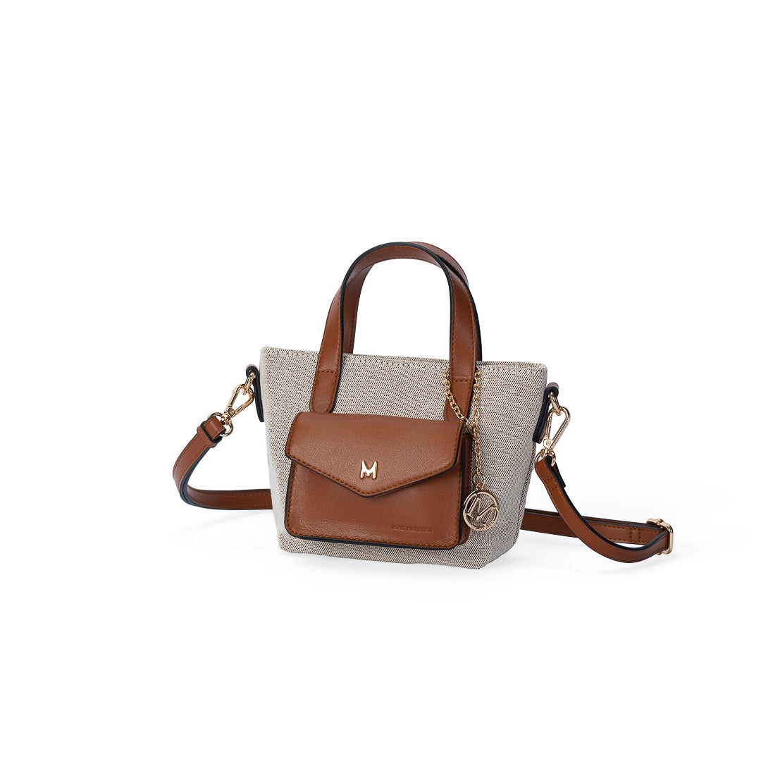 MAC ALYSTER MISS BOHEME Mini Sac Lin Noir 22 cm