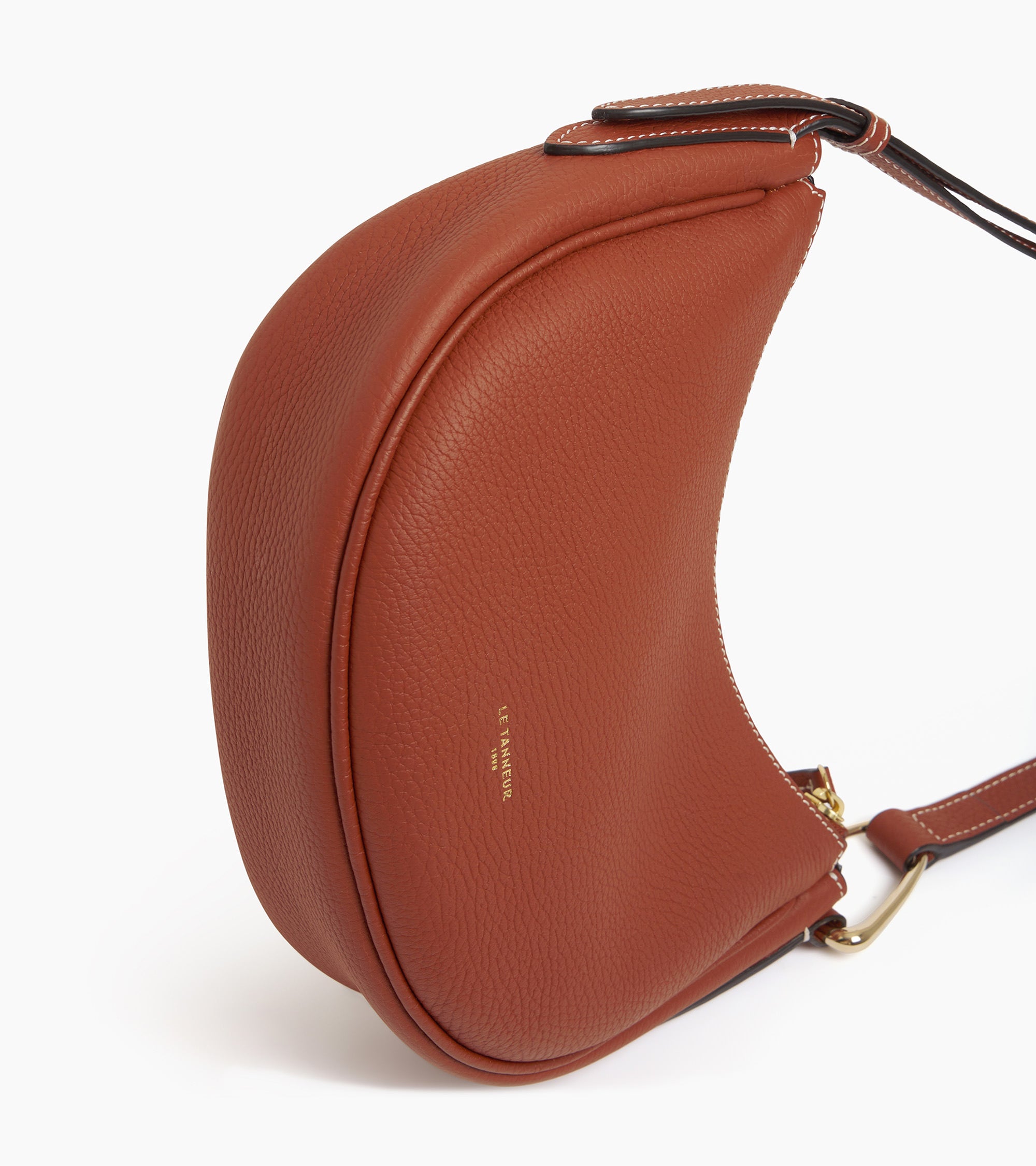 Le Tanneur Madeleine bandoulière cuir Mahogany Brown