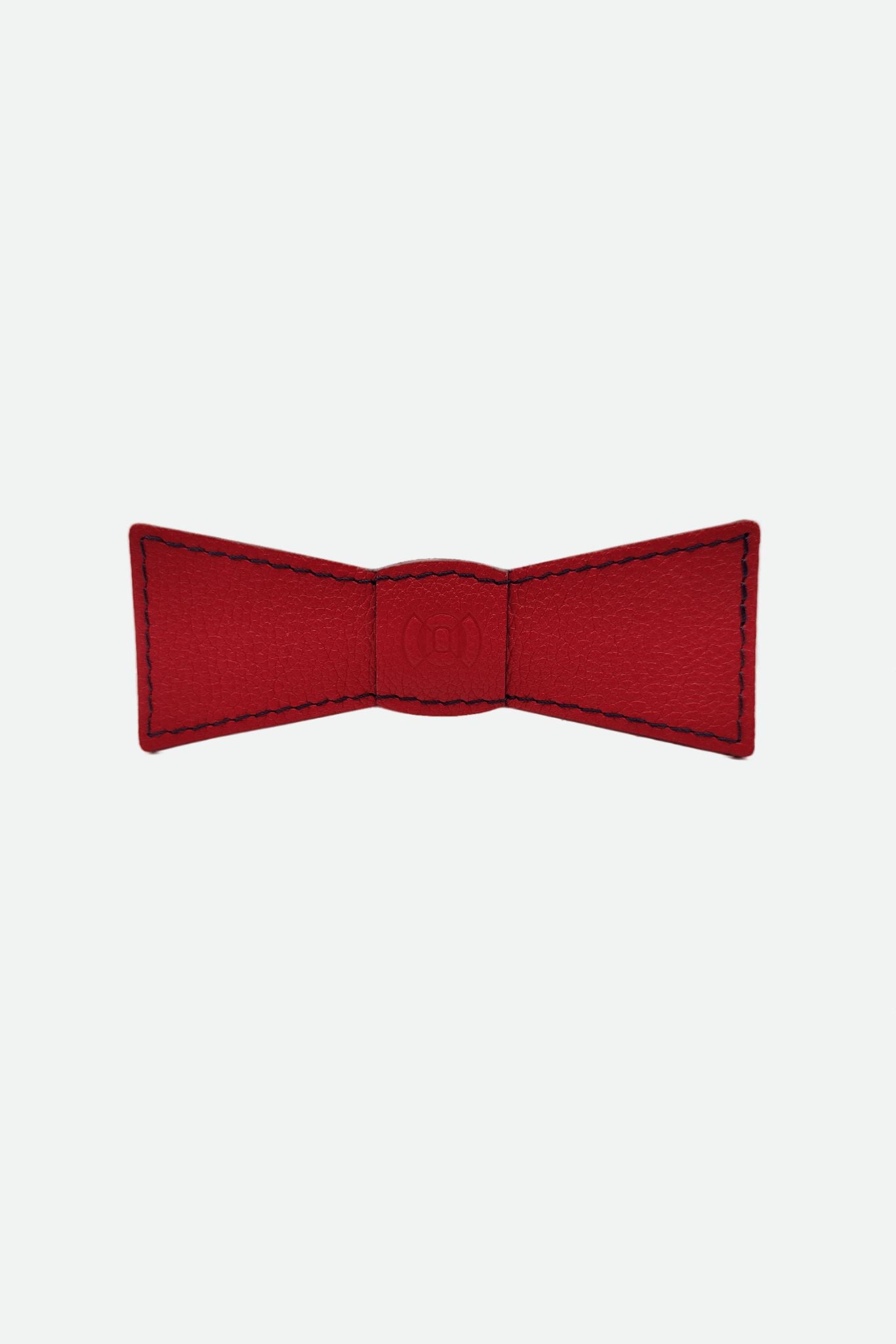 Nodie's Léo Paul nœud papillon cuir rouge grainé