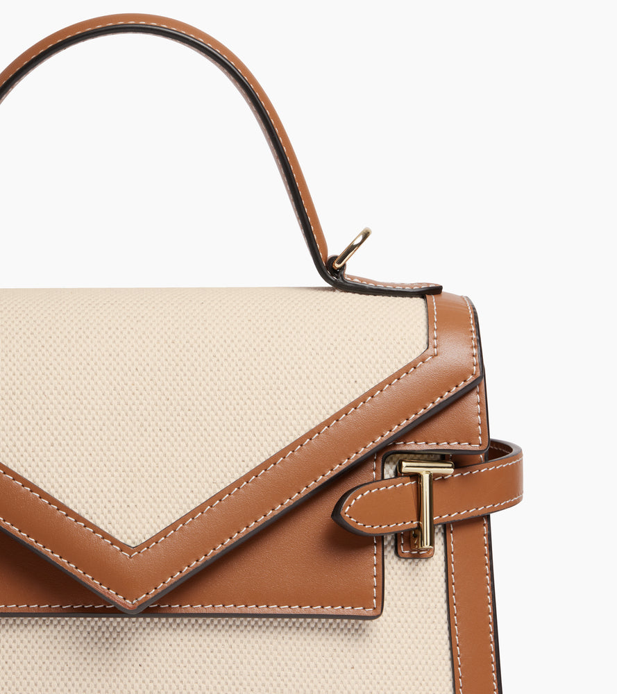 Le Tanneur Emilie Sac à Main Toile Coton Naturel