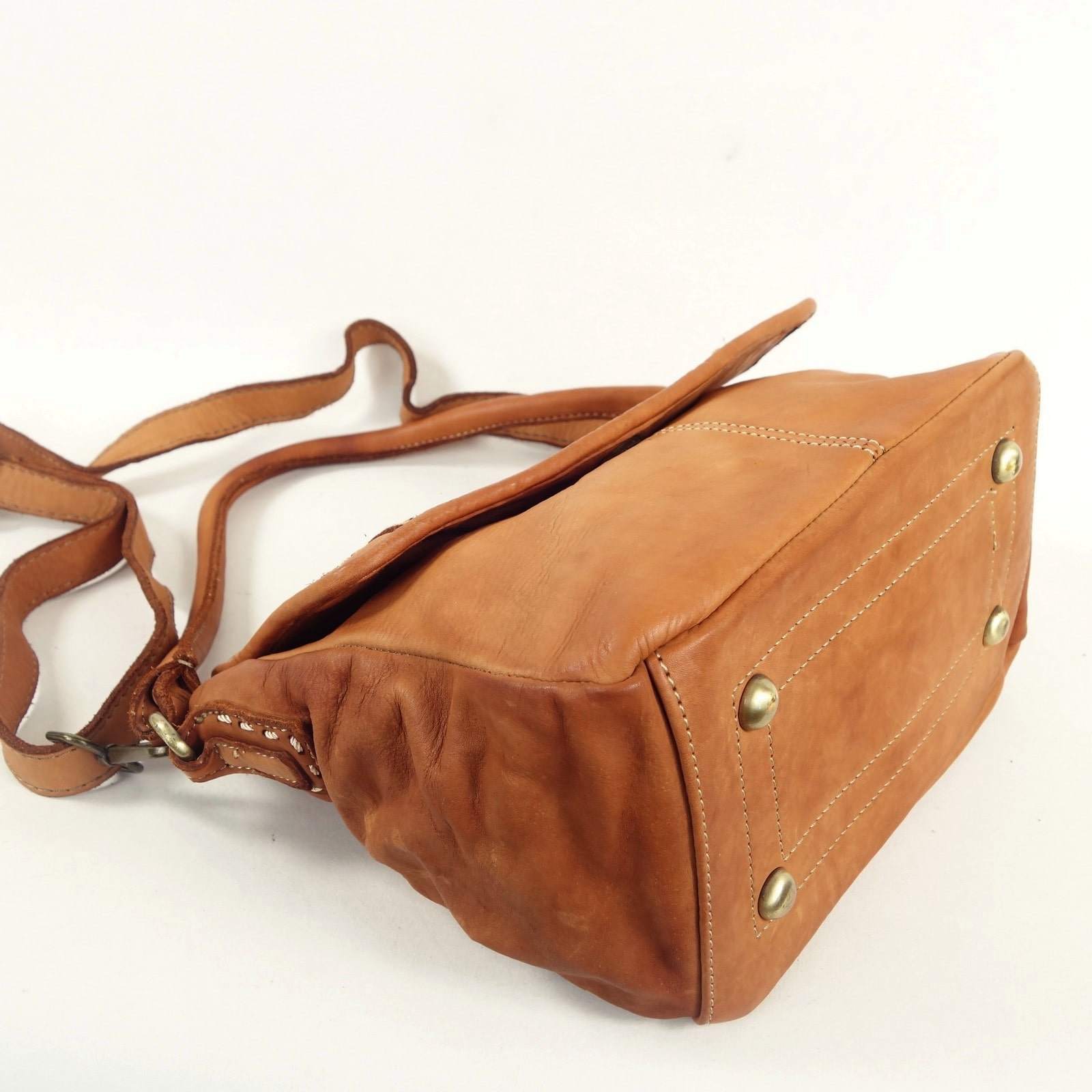 Collection Esprit Cuir Lara Petite Besace Cuir Naturel Vintage