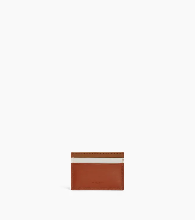 Le Tanneur Martin porte-cartes cuir lisse Mahogany RFID