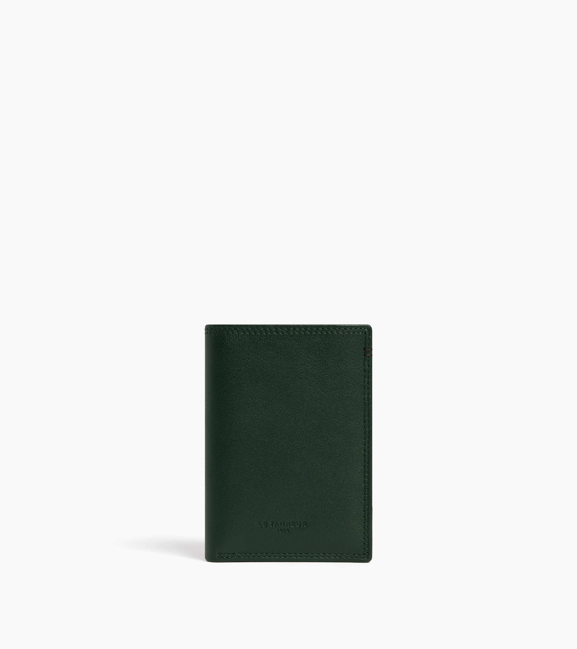 Le Tanneur Martin portefeuille vertical cuir vert RFID