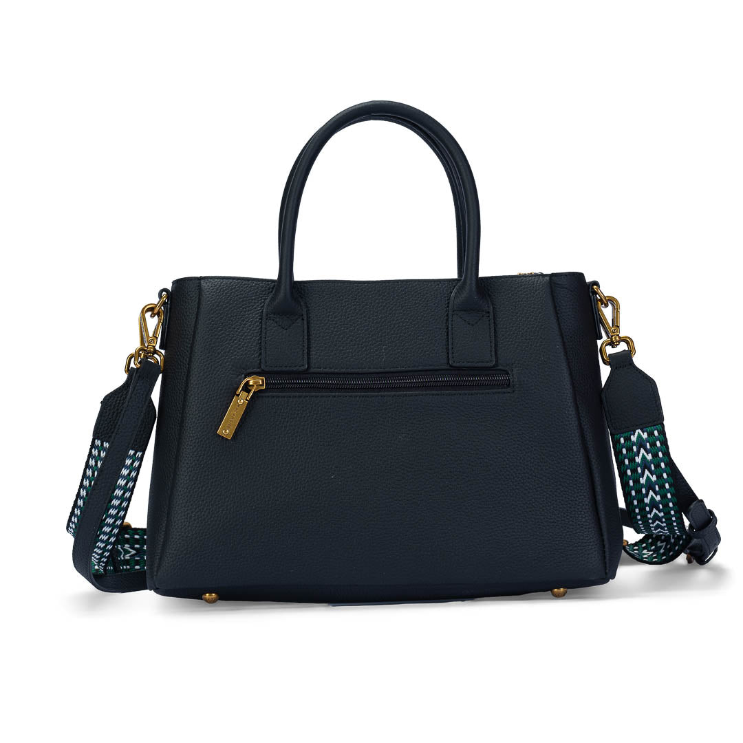 MAC ALYSTER Giulia sac à main Marron Cognac cuir vachette