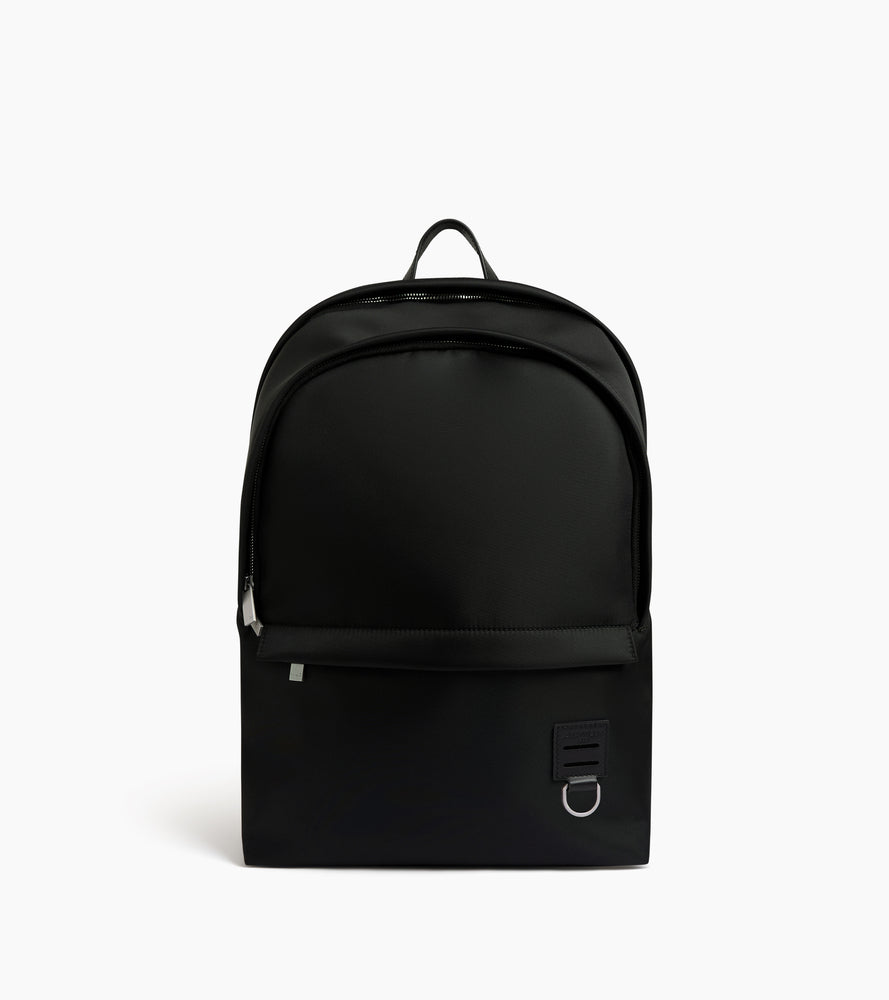 Le Tanneur Basile sac à dos nylon cuir noir 14"