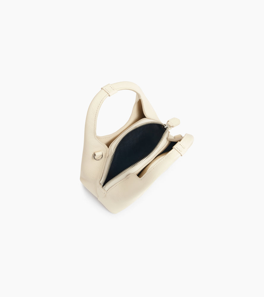 Le Tanneur Juliette mini sac à main cuir grainé blanc