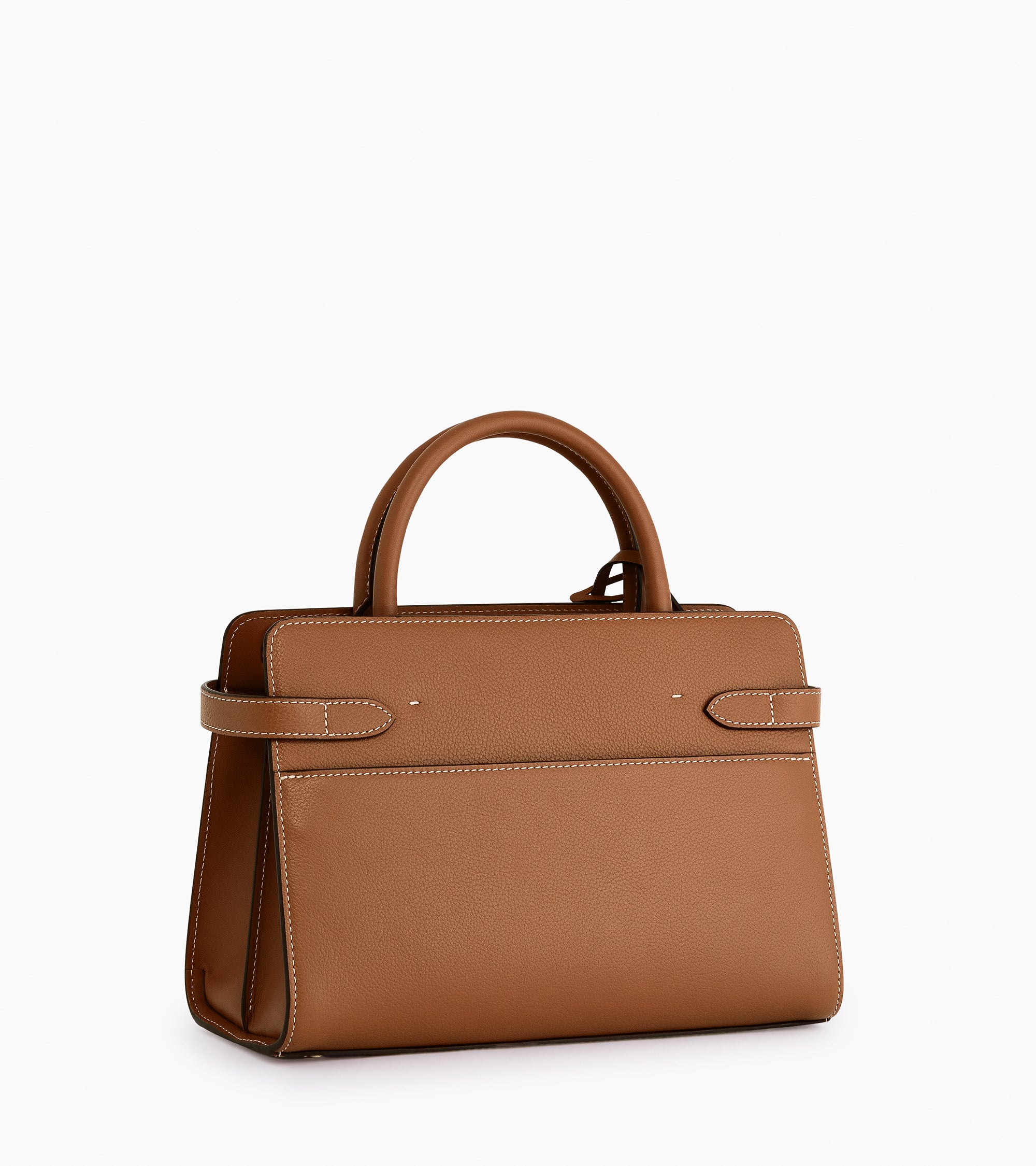 Le Tanneur Emilie sac à main cuir grainé Brown Tan moyen