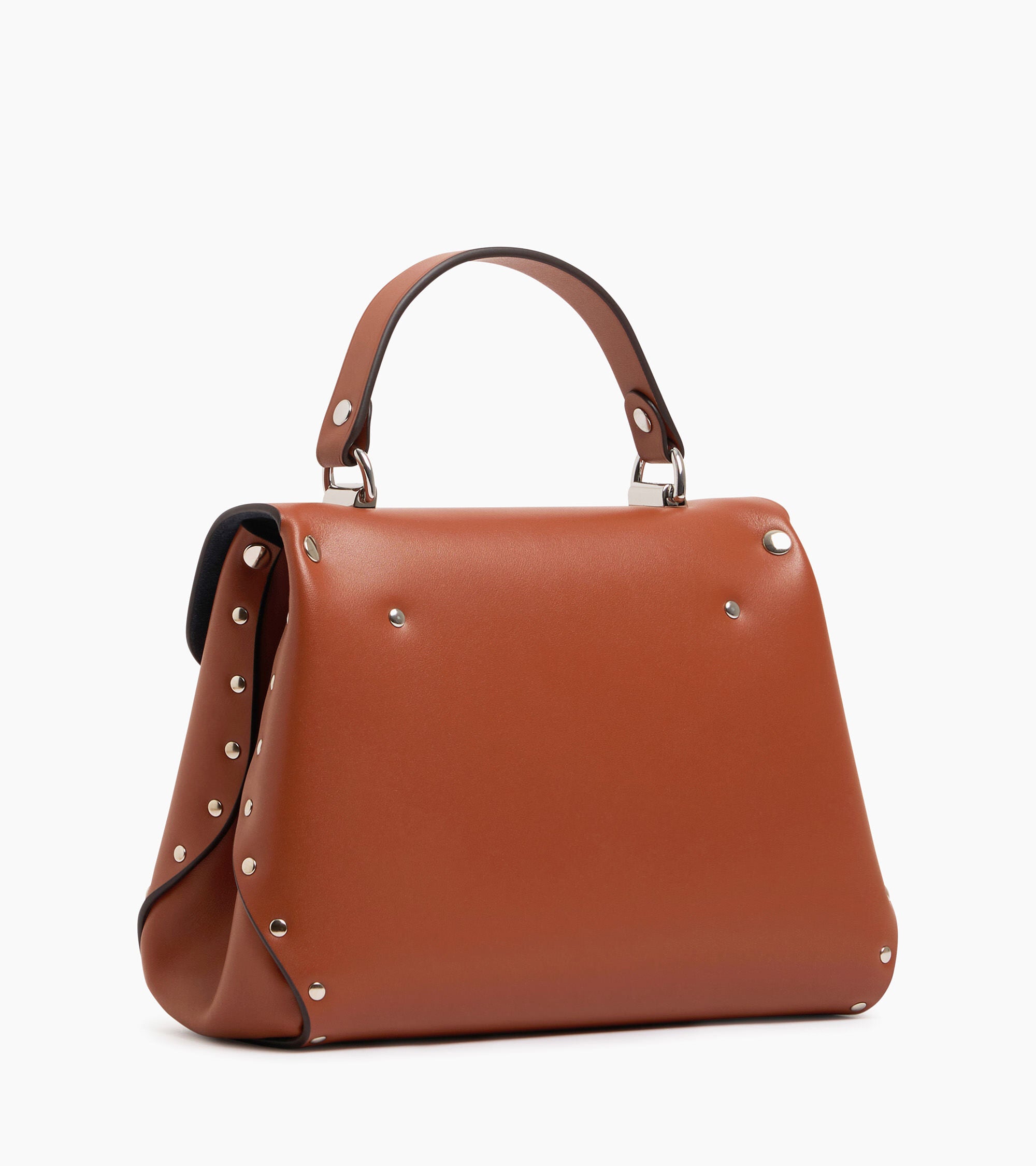 Le Tanneur Sans Couture petit sac à main cuir lisse marron