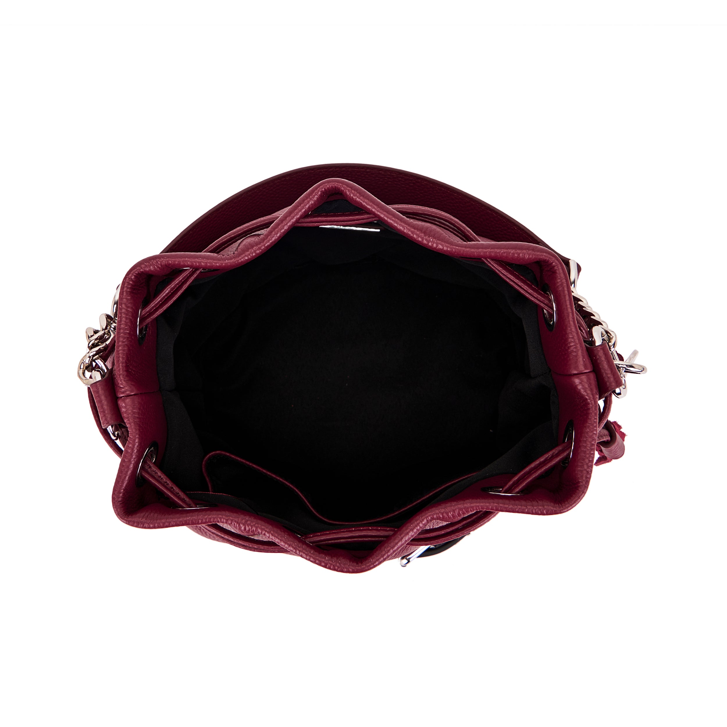 La Carrie Backdoor sac seau PU bordeaux 24 cm