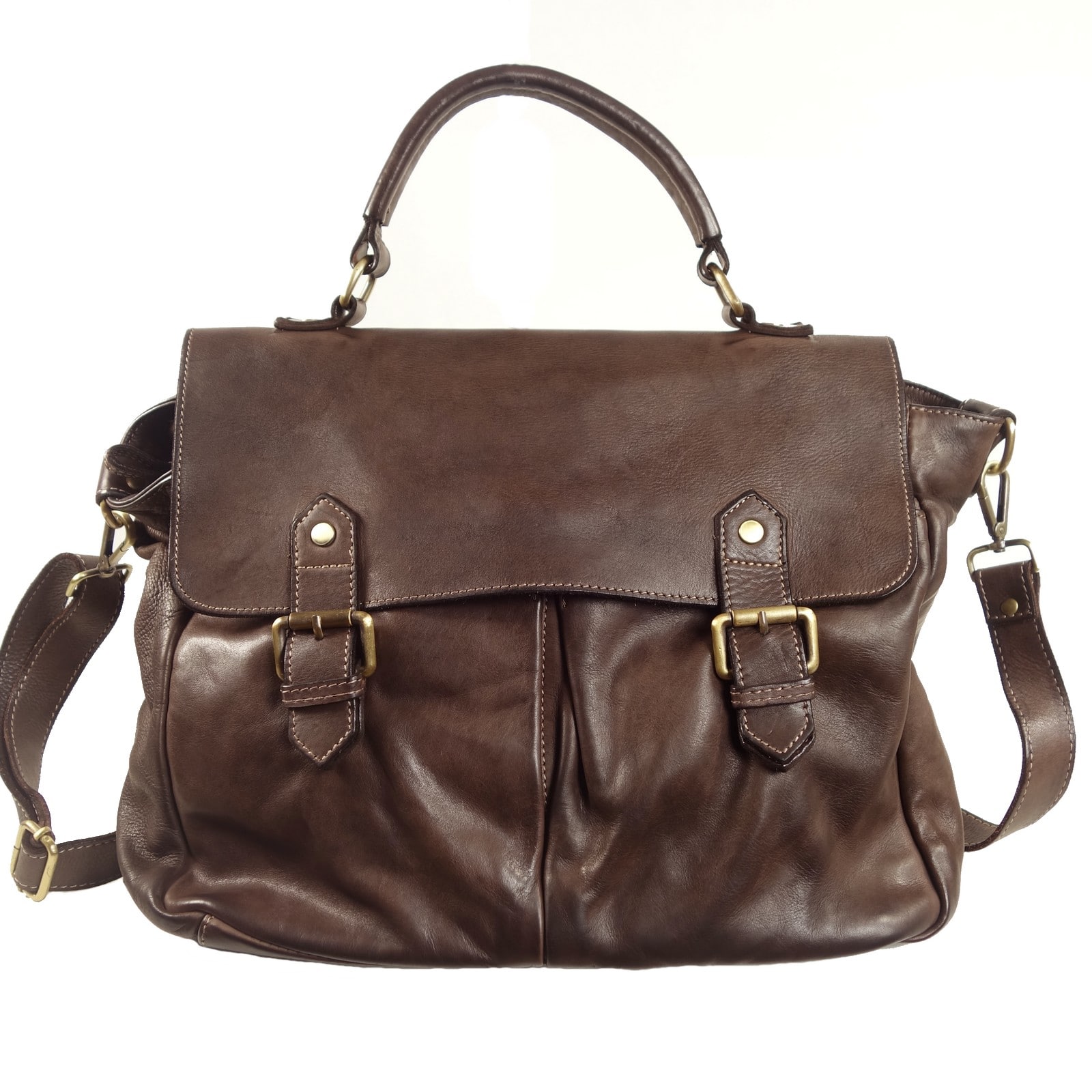 Collection Esprit Cuir Toni sac cuir marron vintage 15 pouces