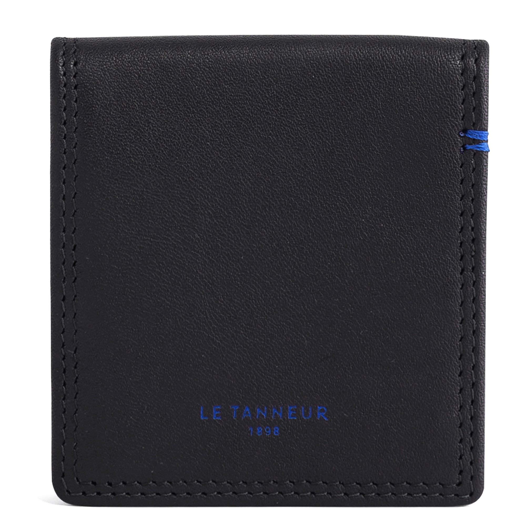 Le Tanneur porte-monnaie boîte cuir lisse 7x7,5 cm