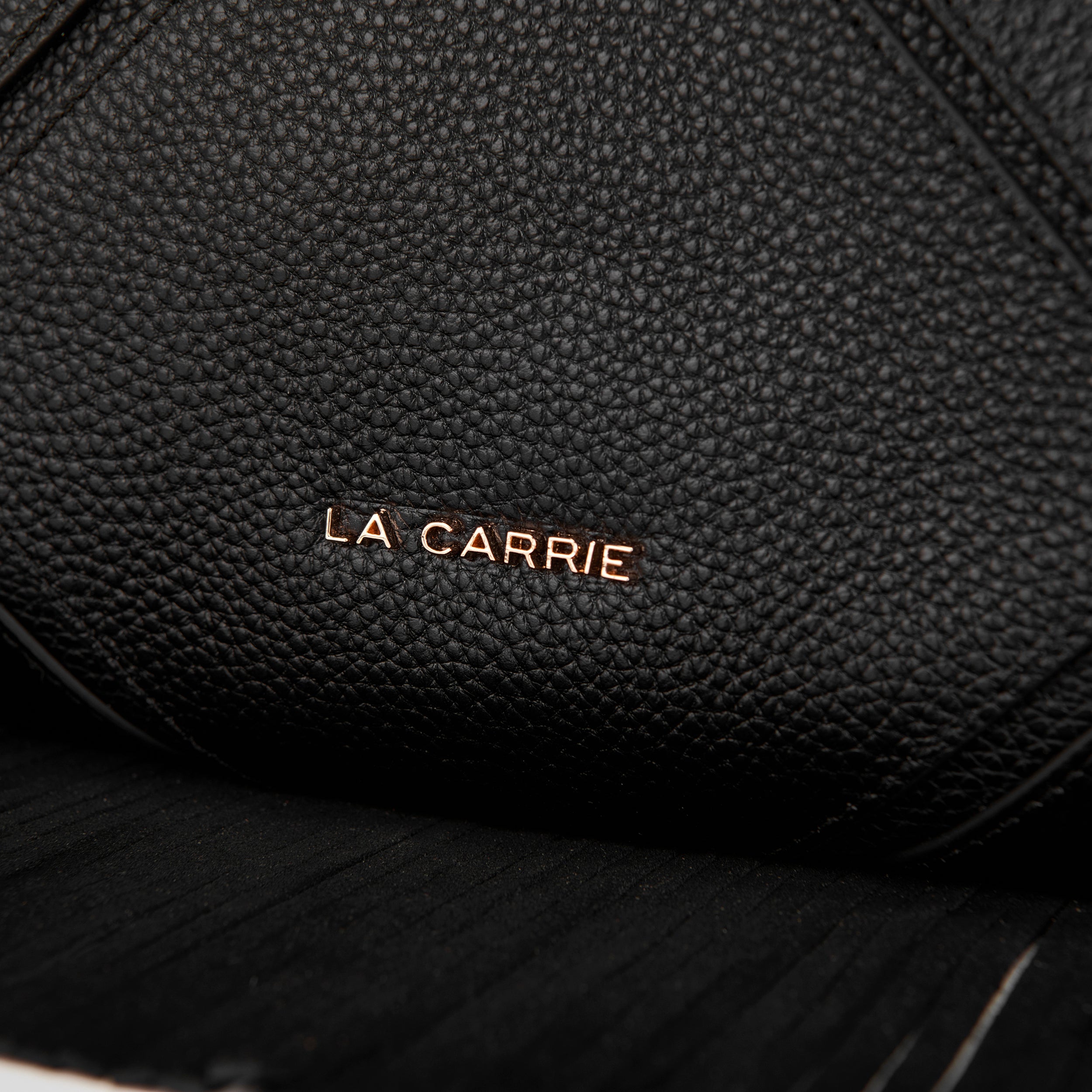 La Carrie Isabel sac à épaule noir cuir 35x29 cm