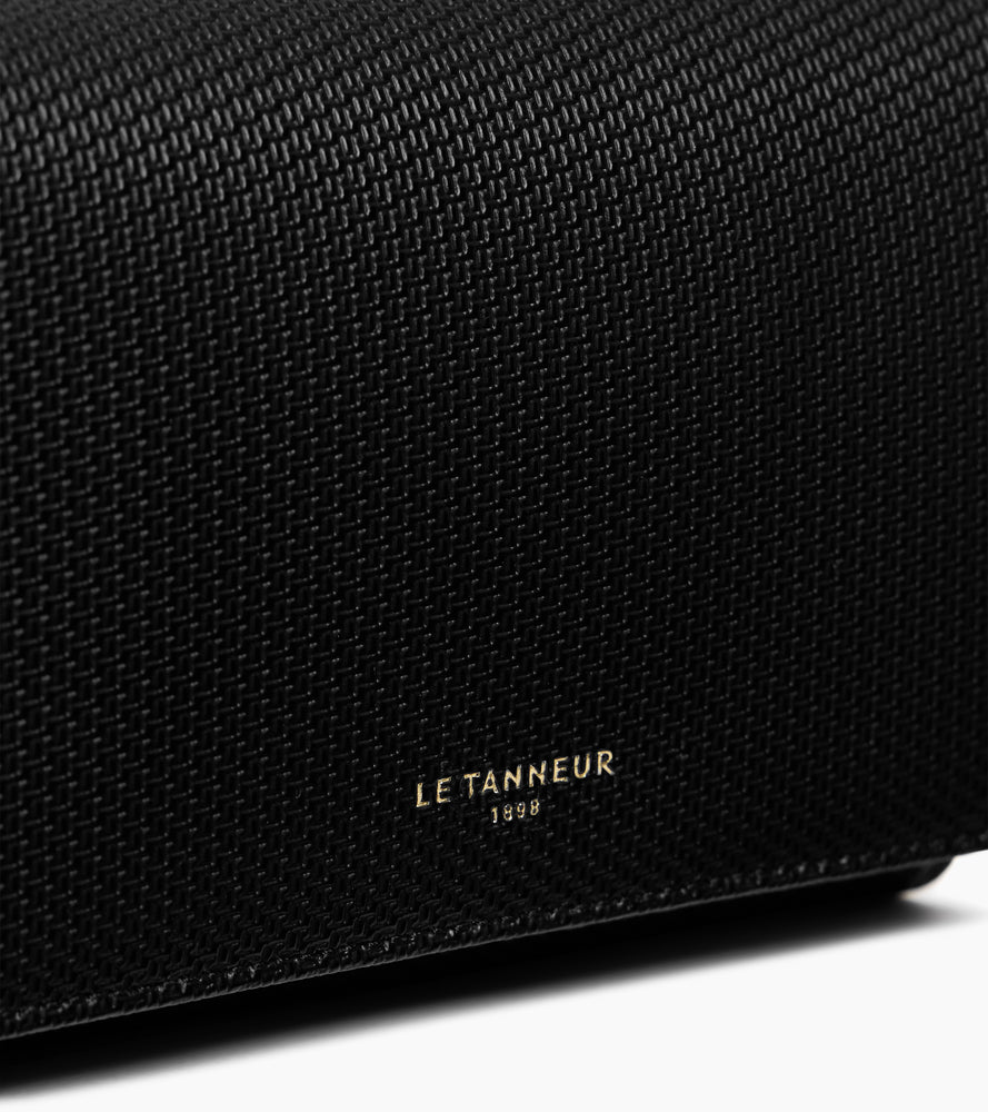 Le Tanneur Emilie portefeuille cuir signature T Noir anti RFID