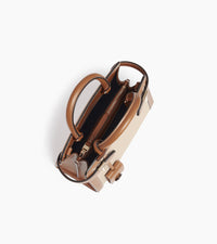 Le Tanneur Emilie mini sac toile coton cuir lisse
