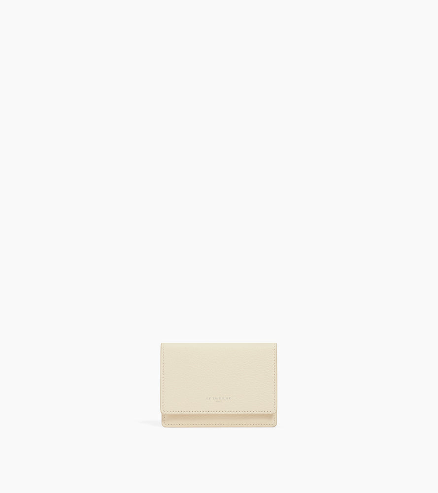 Le Tanneur Emilie porte-cartes à rabat cuir blanc RFID