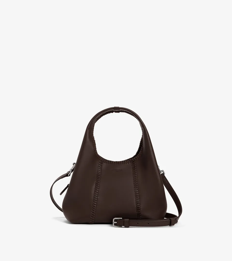 Le Tanneur Juliette petit sac cuir lisse Brown Arabica
