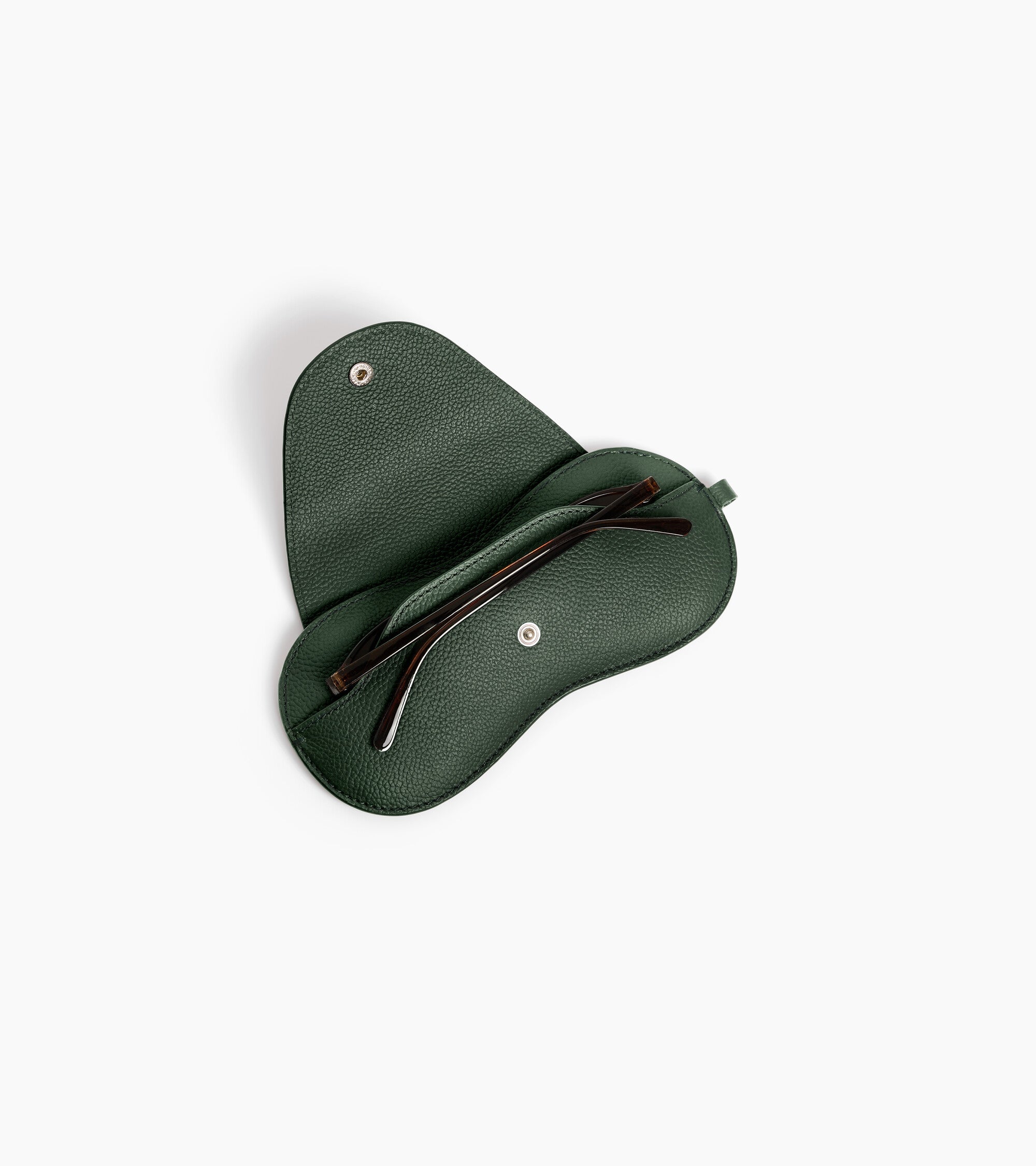 Le Tanneur Charms étui lunettes cuir vert Malachite