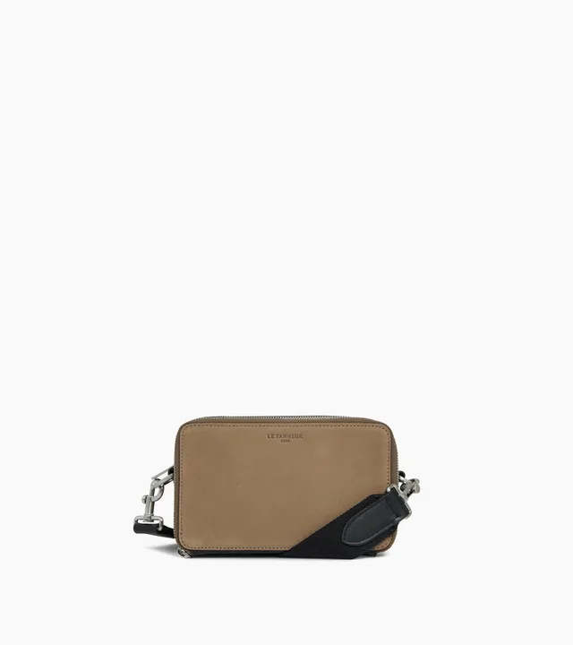 Le Tanneur Emile petite sacoche cuir lisse nubuck 2 compartiments