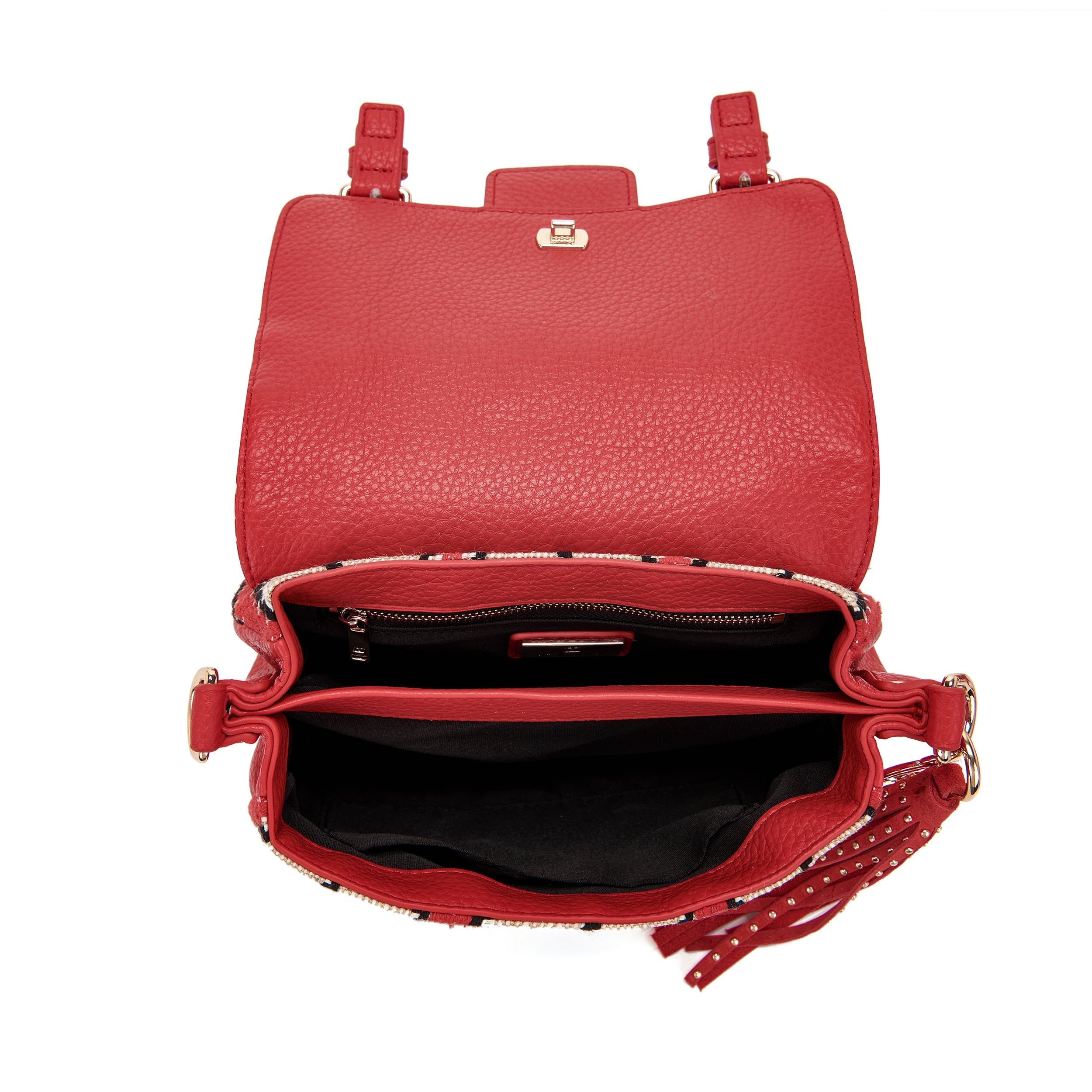 La Carrie Atena Bicolor cabas canvas rouge 22 cm