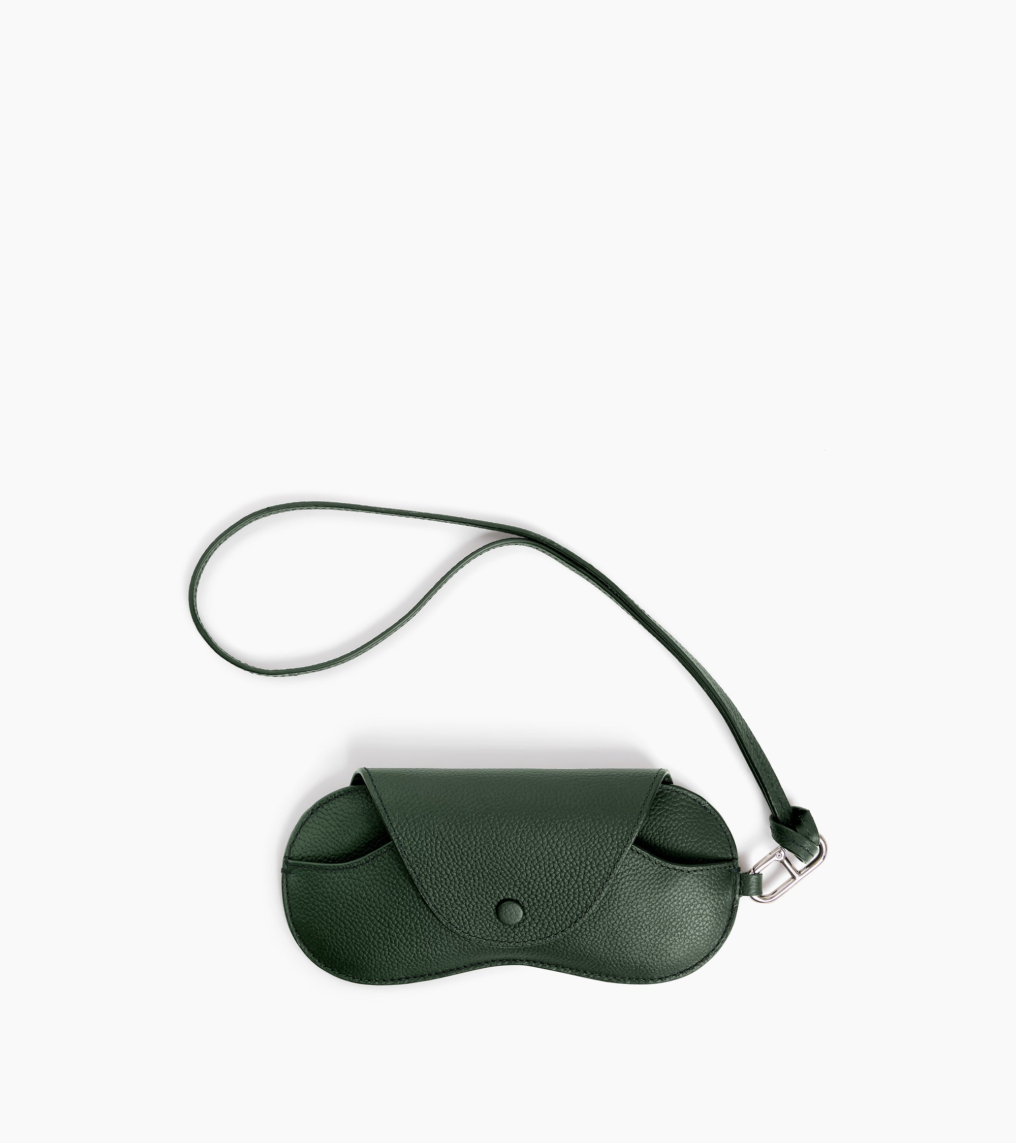 Le Tanneur Charms étui lunettes cuir vert Malachite